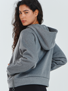 Women's Fleece Cropped Hoodies Quarter Zip Pullover Cotton Sweatshirts