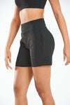 ALLZERO Women's Black Bermuda 6" Shorts with Pockets High Waisted for Yoga
