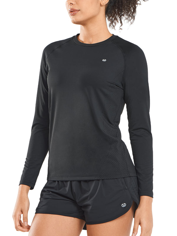 ALLZERO Women's Rash Guard Sun T Shirts Long Sleeve for Workout Yoga