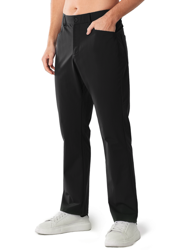 Men's Golf Pants 30"/32"/34"Stretch Lightweight Work Dress Pants with Pockets