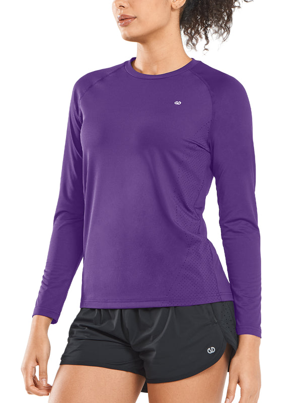 ALLZERO Women's Rash Guard Sun T Shirts Long Sleeve for Workout Yoga