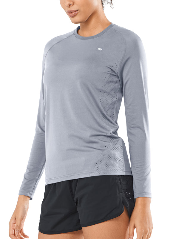 ALLZERO Women's Rash Guard Sun T Shirts Long Sleeve for Workout Yoga
