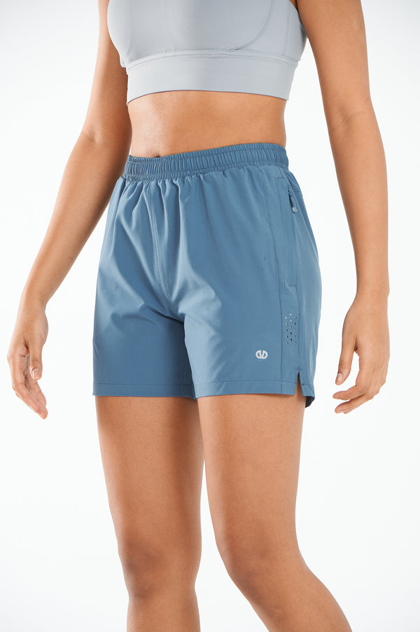 ALLZERO Women's Hiking 5" Shorts with Zip Pocket Quick Dry for Running