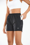 ALLZERO Women's Black Hiking 5" Shorts with Zip Pocket Quick Dry for Running