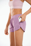 ALLZERO Women's 3" Feel Fit Running Shorts with Liner Pockets for Gym