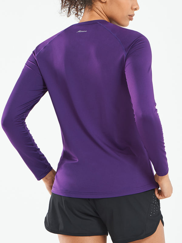 ALLZERO Women's Rash Guard Sun T Shirts Long Sleeve for Workout Yoga