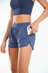 ALLZERO Women's 3" Feel Fit Running Shorts with Liner Pockets for Gym