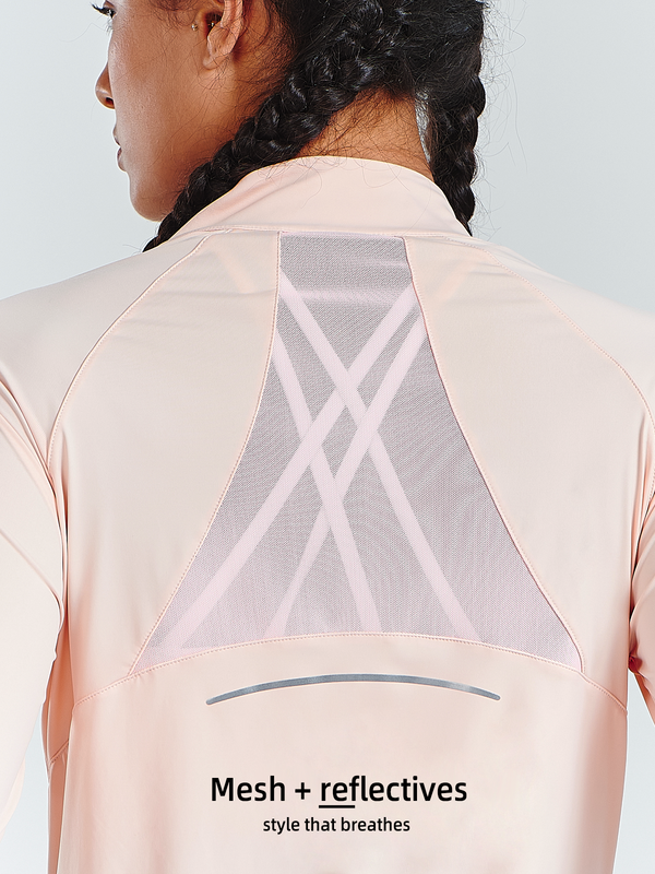 ALLZERO Women's Workout Jacket Long Sleeve Stretchy for Running Biker