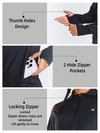ALLZERO Women's Workout Jacket Long Sleeve Stretchy for Running Biker