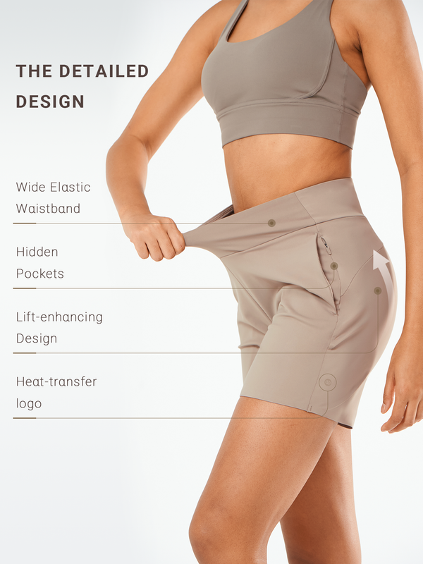 ALLZERO Feel Fit™ Women's Bermuda 6" Shorts with Pockets High Waisted for Yoga