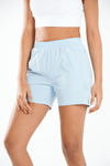 ALLZERO Women's Light Blue Hiking 5" Shorts with Zip Pocket Quick Dry for Running