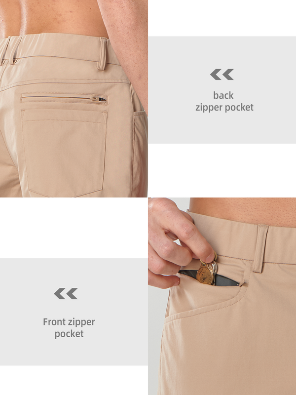 Men's Golf Pants 30"/32"/34"Stretch Lightweight Work Dress Pants with Pockets