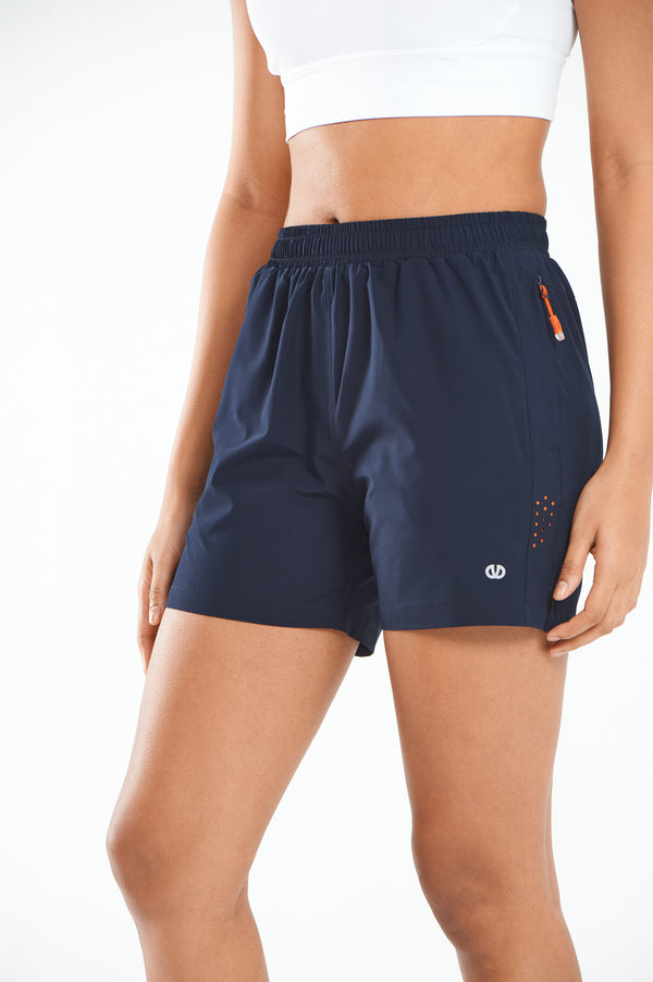 ALLZERO Women's Hiking 5" Shorts with Zip Pocket Quick Dry for Running