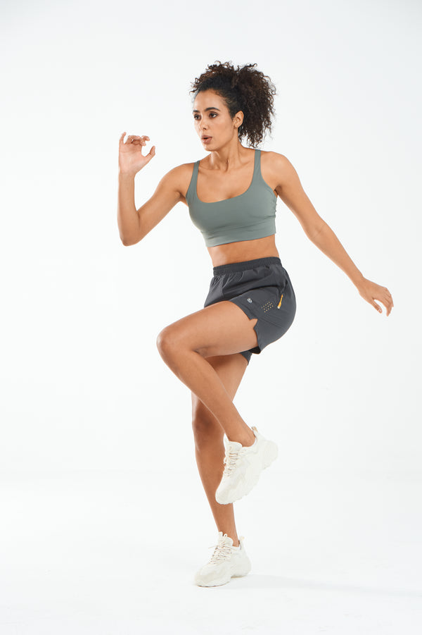 ALLZERO Women's Hiking 5" Shorts with Zip Pocket Quick Dry for Running