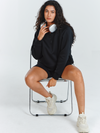 Women's Fleece Cropped Hoodies Quarter Zip Pullover Cotton Sweatshirts