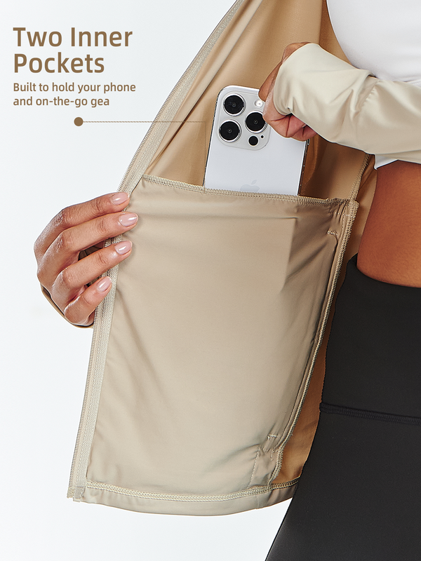 ALLZERO Women's Workout Jacket Long Sleeve Stretchy for Running Biker