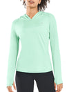 ALLZERO Women's Sun Protection Hoodie Shirts Long Sleeve for Running