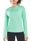 ALLZERO Women's Sun Protection Hoodie Shirts Long Sleeve for Running