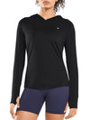 ALLZERO Women's Sun Protection Hoodie Shirts Long Sleeve for Running