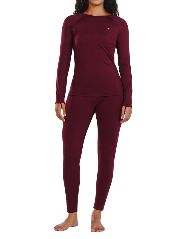 ALLZERO Women's Thermal Underwear Fleece Lined Base Layer Winter Set