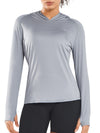 ALLZERO Women's Sun Protection Hoodie Shirts Long Sleeve for Running