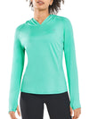 ALLZERO Women's Sun Protection Hoodie Shirts Long Sleeve for Running