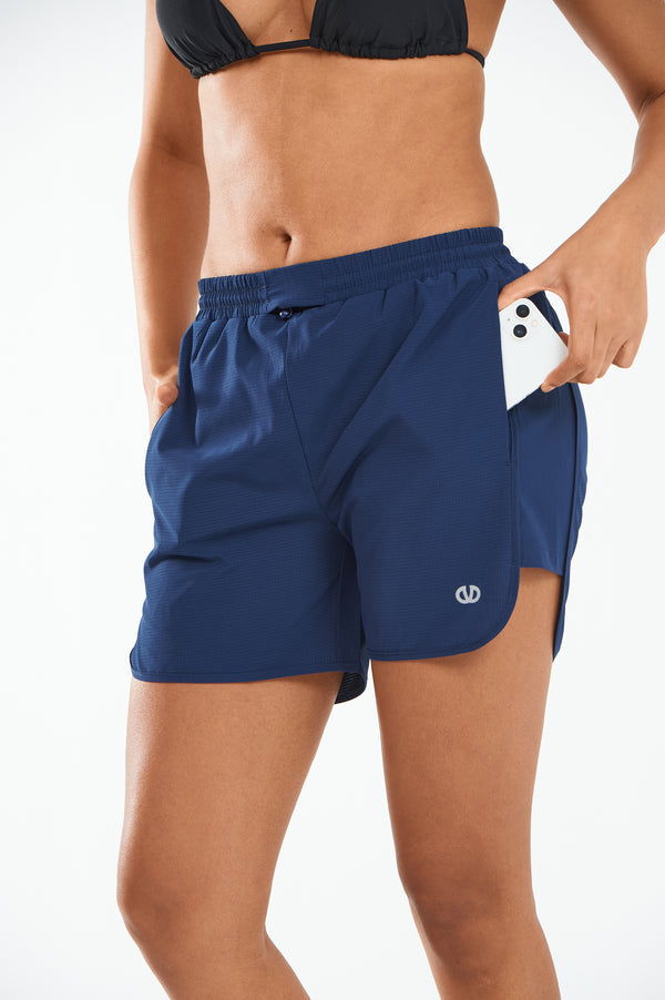 ALLZERO Women's Swim Board Shorts with Pockets Quick Dry for Beach Gym