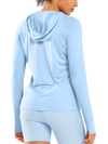 ALLZERO Women's Sun Protection Hoodie Shirts Long Sleeve for Running