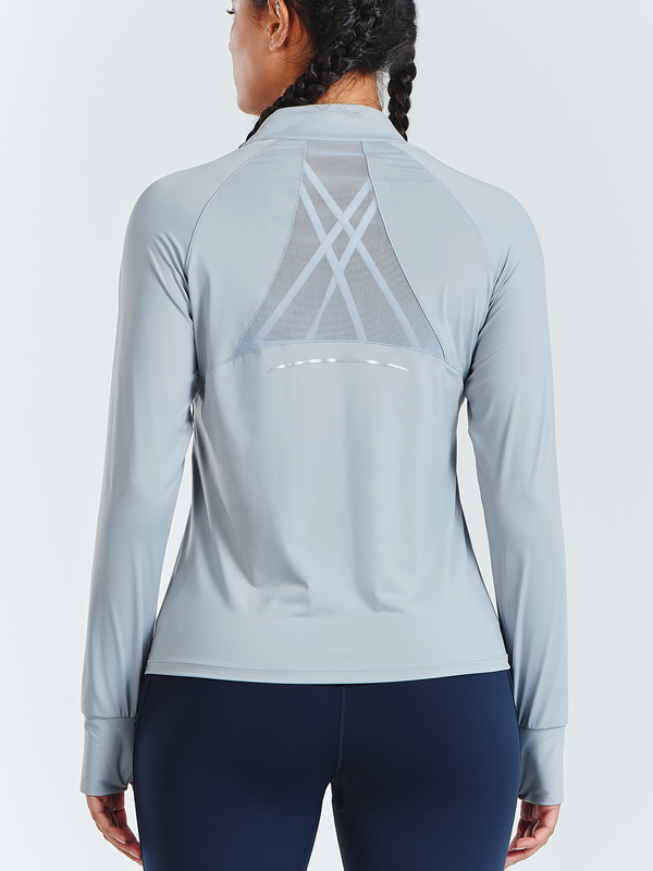 ALLZERO Women's Workout Jacket Long Sleeve Stretchy for Running Biker