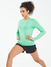 ALLZERO Women's Rash Guard Sun T Shirts Long Sleeve for Workout Yoga
