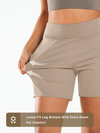 ALLZERO Women's Bermuda 6" Shorts with Pockets High Waisted for Yoga