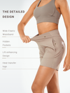 ALLZERO Women's Bermuda 6" Shorts with Pockets High Waisted for Yoga