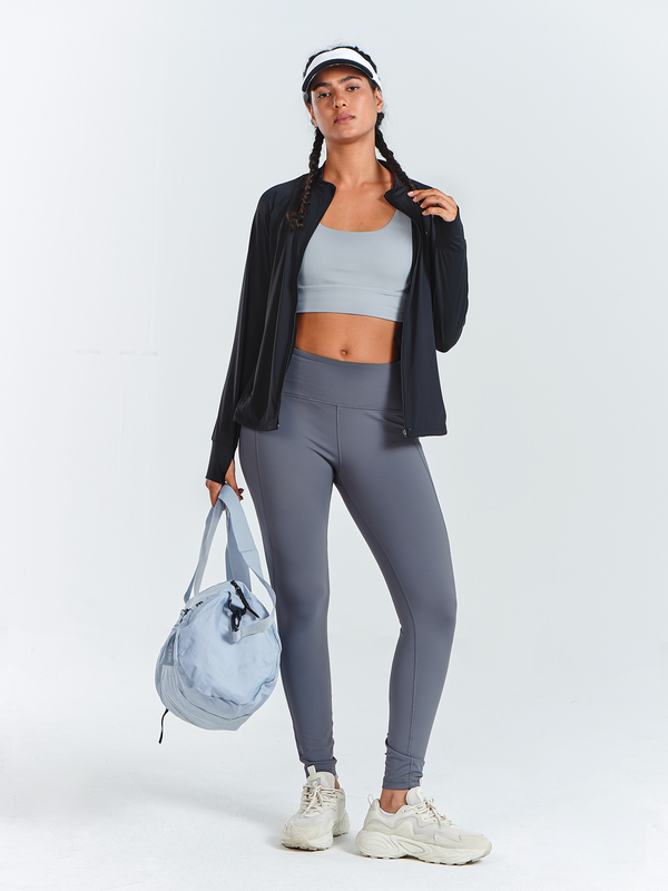 ALLZERO Women's Workout Jacket Long Sleeve Stretchy for Running Biker