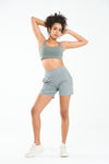 ALLZERO Women's Bermuda 6" Shorts with Pockets High Waisted for Yoga