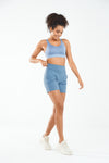 ALLZERO Women's Bermuda 6" Shorts with Pockets High Waisted for Yoga