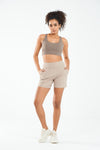 ALLZERO Women's Bermuda 6" Shorts with Pockets High Waisted for Yoga